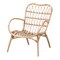 Baxton Studio Bajo Modern Bohemian Natural Brown Rattan Arm Chair 232-13229-ZORO - alternate 1